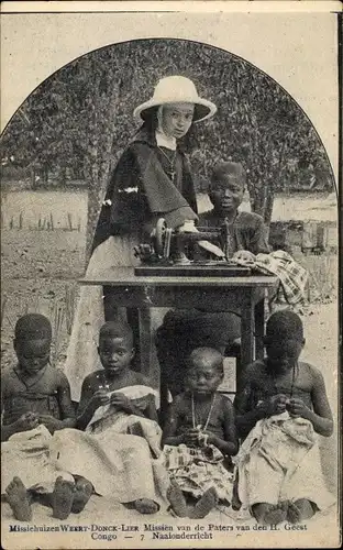 Ak Missien van de Paters van den H. Geest, Mission, Kinder, Kongo