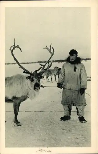 Ak Un Renne et son Maitre, Eskimo, Rentier