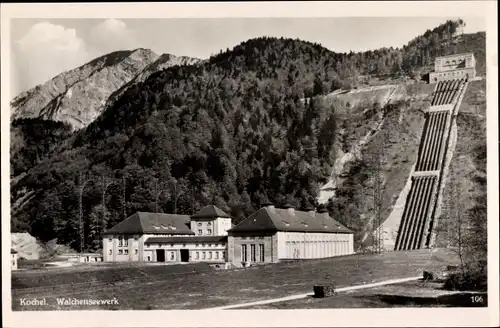 Ak Kochel am See, Walchenseewerk, Gesamtansicht