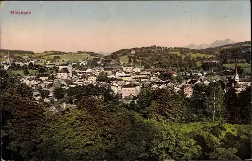 Ak Miesbach in Oberbayern, Ortsansicht, Panorama