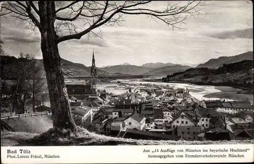 Ak Bad Tölz in Oberbayern, Panoramablick