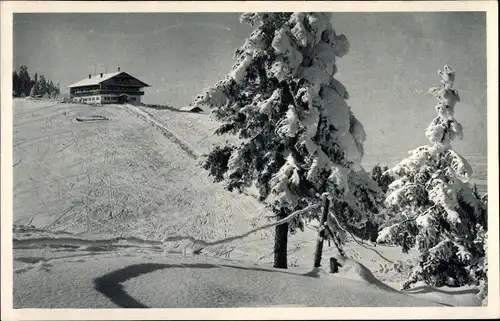 Ak Bad Tölz in Oberbayern, Blomberghaus, Winterlandschaft