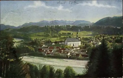 Ak Bad Tölz in Oberbayern, Krankenheil gegen Benediktinerwand