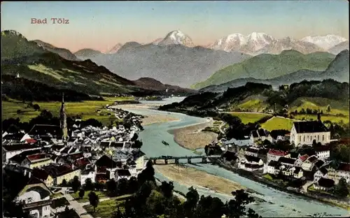 Ak Bad Tölz in Oberbayern, Isartal, Krankenheil, Benediktinerwand