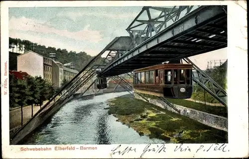 Ak Elberfeld Wuppertal, Schwebebahn