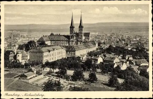 Ak Bamberg in Oberfranken, Blick auf den Ort, Kloster Michaelsberg