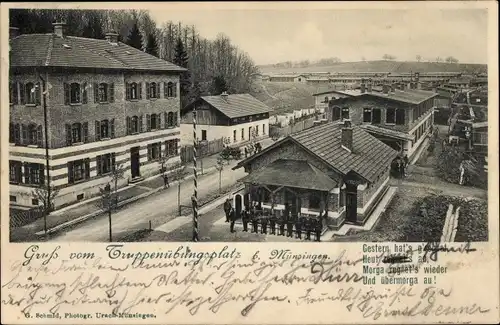 Ak Münsingen in Württemberg, Truppenübungsplatz, Kaiserreich