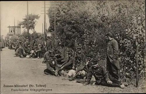 Ak Wünsdorf Zossen in Brandenburg, Lager, Französische Kriegsgefangene