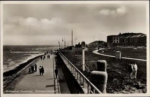 Ak Norderney in Ostfriesland, Strandpromenade