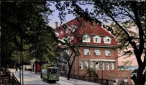 Ak Kiel Schleswig Holstein, Gebäude, Straßenbahn