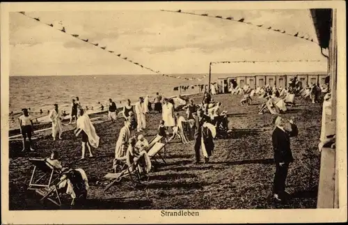 Ak Nordseebad Tossens Butjadingen, Strandleben