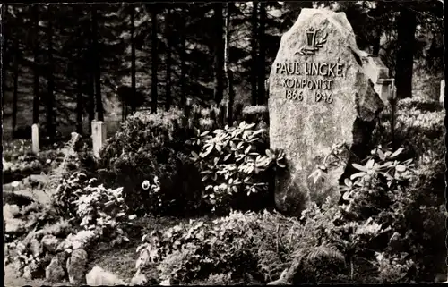 Ak Hahnenklee Bockswiese Goslar im Harz, Grabstätte Paul Lincke