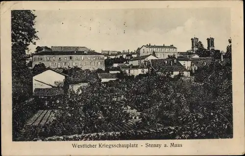 Ak Stenay Lothringen Meuse, Ortsansicht, Gärten