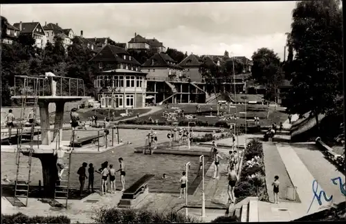 Ak Velbert im Rheinland, Stadtbad, Sprungturm