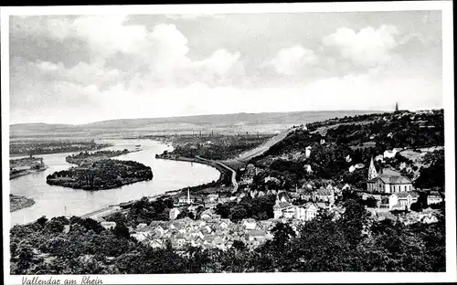 Ak Vallendar am Rhein, Panoramablick auf die Gegend