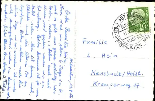 Ak Lüneburg in Niedersachsen, Straßenszene Am Sande mit Johanniskirche