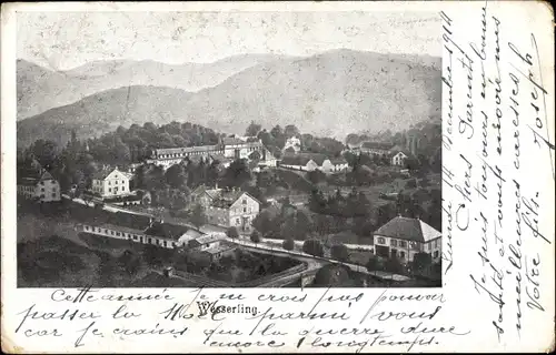 Ak Wesserling Elsass Haut Rhin, Panorama vom Ort