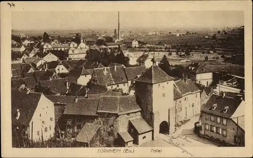 Ak Turckheim Türkheim Elsass Haut Rhin, Totalansicht