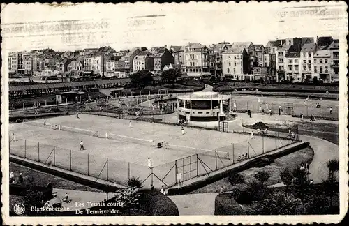 Ak Blankenberghe Blankenberge Westflandern, Les Tennis courts