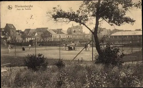 Ak Blankenberghe Blankenberge Westflandern, Jeux de Tennis