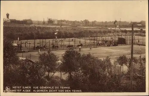 Ak Heist Heyst Knocke sur Mer Westflandern, Vue generale du Tennis