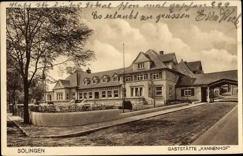 Ak Solingen in Nordrhein Westfalen, Blick zur Gaststätte Kannenhof