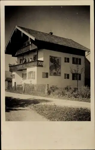 Foto Ak Berchtesgaden in Oberbayern, Haus mit Garten