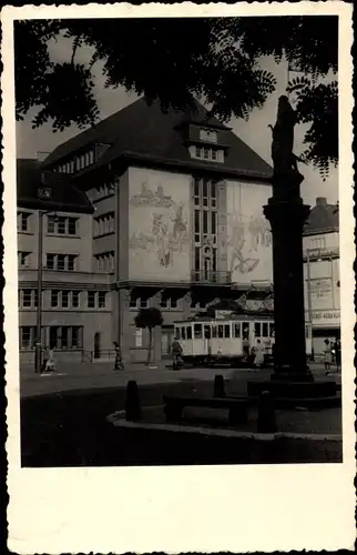 Foto Ak Erfurt in Thüringen, Straßenbahn