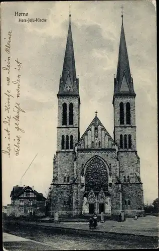 Ak Herne im Ruhrgebiet, Hez-Jesu-Kirche