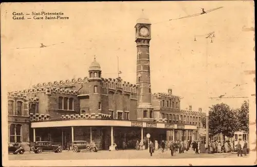 Ak Gand Gent Ostflandern, Gare Saint Pierre