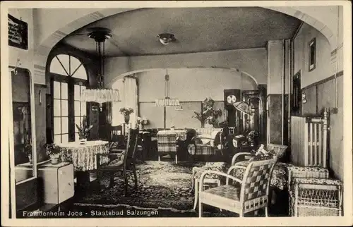 Ak Bad Salzungen in Thüringen, Fremdenheim Joos, Innenansicht