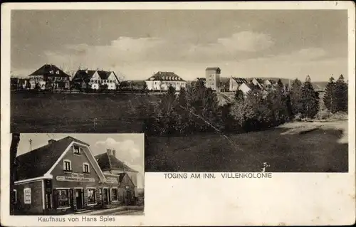 Ak Töging am Inn Oberbayern, Villenkolonie, Kaufhaus