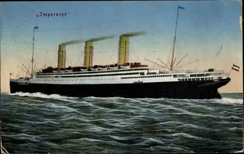 Ak Dampfer Imperator der Hamburg Amerika Linie, HAPAG