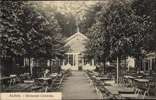 Ak Aachen in Nordrhein Westfalen, Carlshöhe, Terrasse