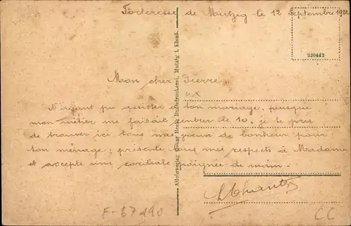 Ak Mutzig Elsass Bas Rhin, Gesamtansicht