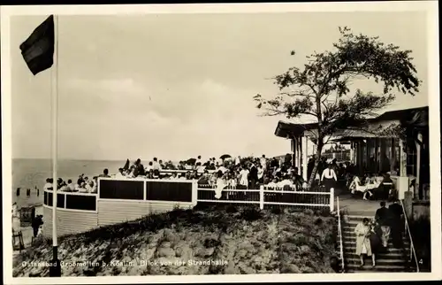 Ak Mielno Großmöllen Pommern, Blick von der Strandhalle