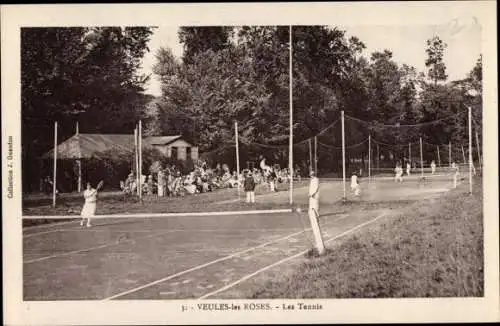 Ak Veules les Roses Seine-Maritime, Les Tennis