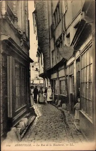 Ak Abbeville Somme, La Rue de la Boucherie