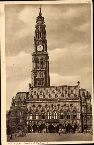 Ak Artrecht Arras Pas de Calais, Rathaus