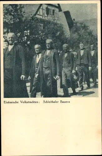 Ak Schleithal Elsass Bas Rhin, Elsässische Volkstrachten, Schleithaler Bauern