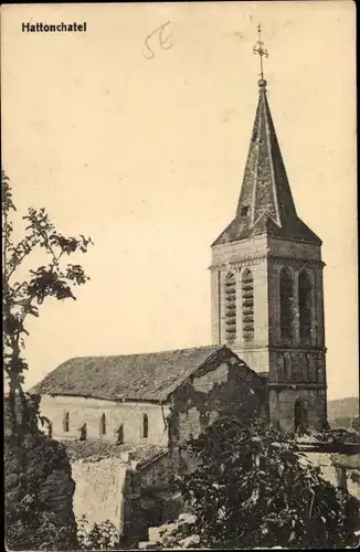 Ak Hattonville Vigneulles lès Hattonchâtel Lothringen Meuse, L'Eglise