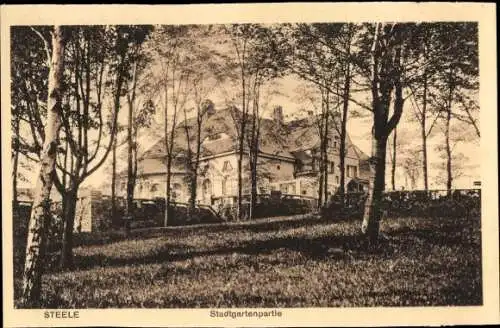 Ak Steele Essen im Ruhrgebiet, Im Stadtgarten
