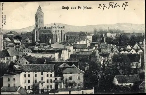 Ak Paczków Patschkau Oberschlesien, Blick über die Dächer der Stadt