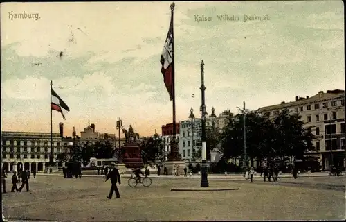 Ak Hamburg Mitte Altstadt, Kaiser-Wilhelm-Denkmal