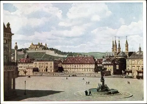 Ak Würzburg am Main Unterfranken, Residenzplatz