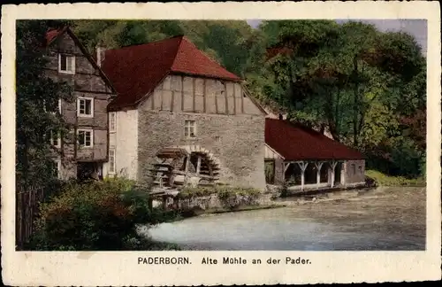 Ak Paderborn in Westfalen, Alte Wassermühle an der Pader