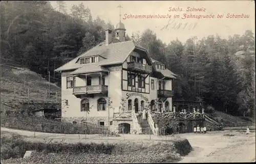 Ak Bad Schandau Sächsische Schweiz, Schrammsteinbaude
