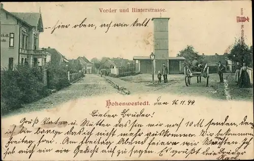 Ak Hohenwestedt in Holstein, Vorderstraße, Hinterstraße