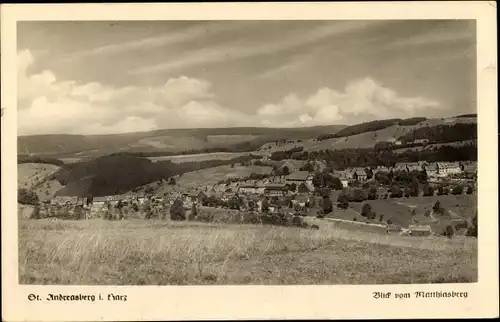 Ak Sankt Andreasberg Braunlage im Oberharz, Panorama vom Matthiasberg