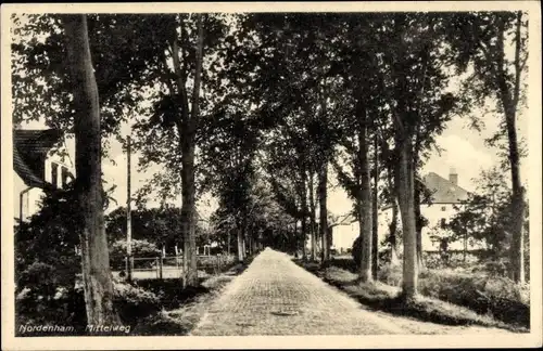 Ak Nordenham im Oldenburger Land, Mittelweg, Allee